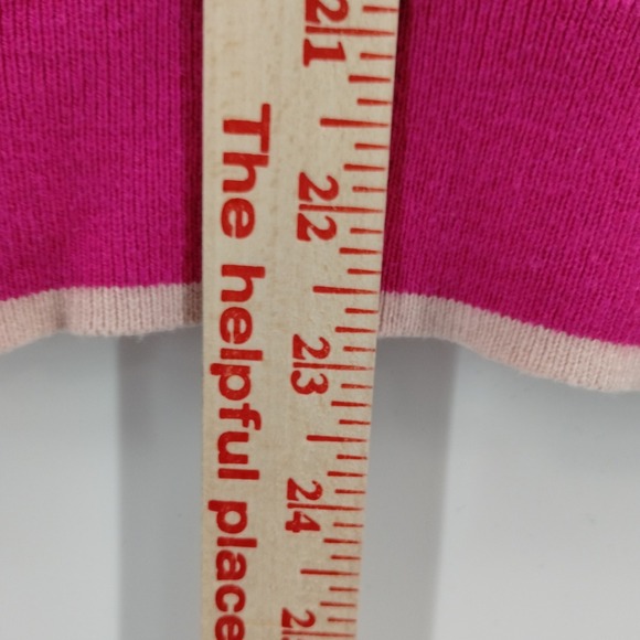 ELLE Women's Pink Je T'aime French I Love You Crewneck Sweater Size Medium - Picture 7 of 8